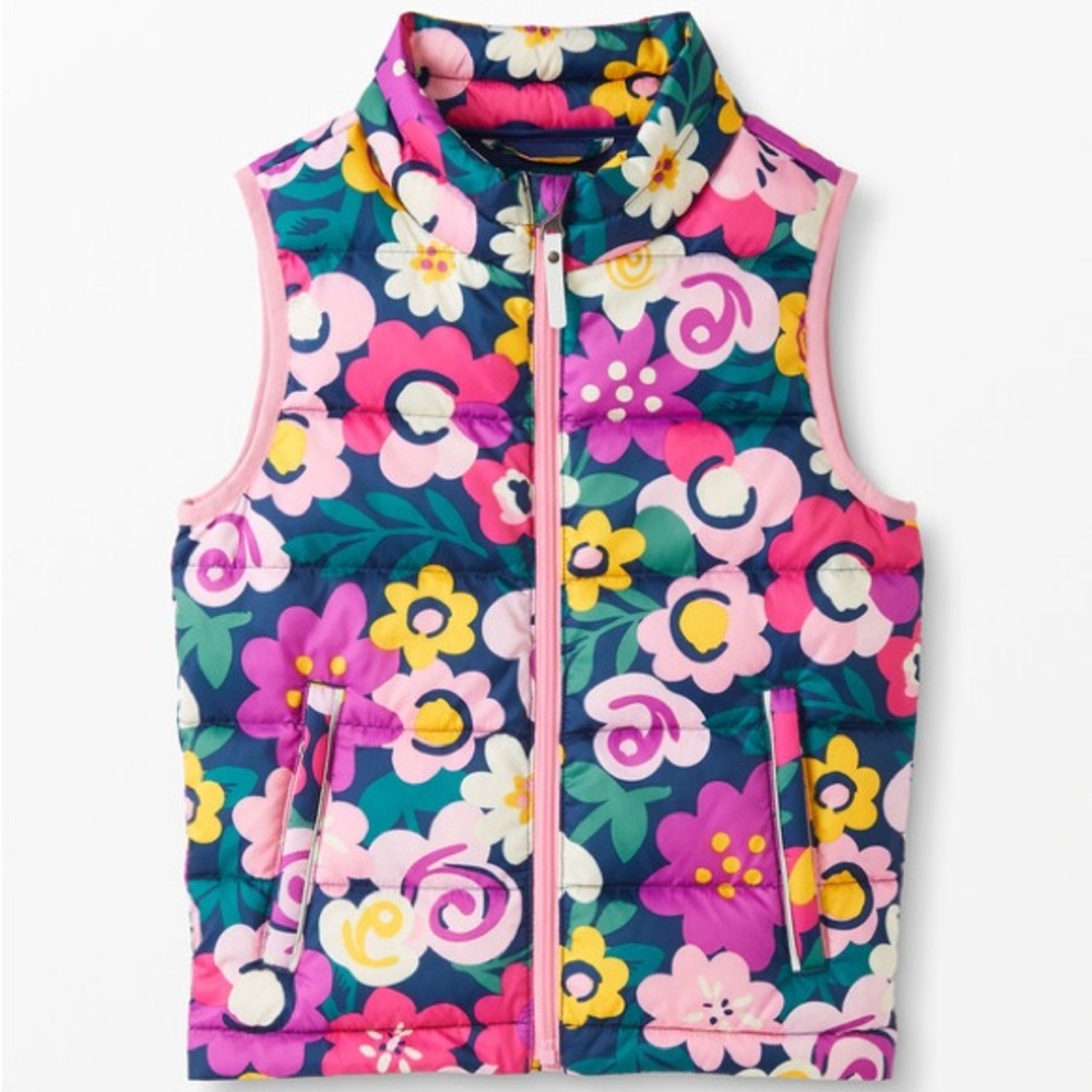 Hanna Andersson Flower Superlight Down Vest Size 5/ 110c